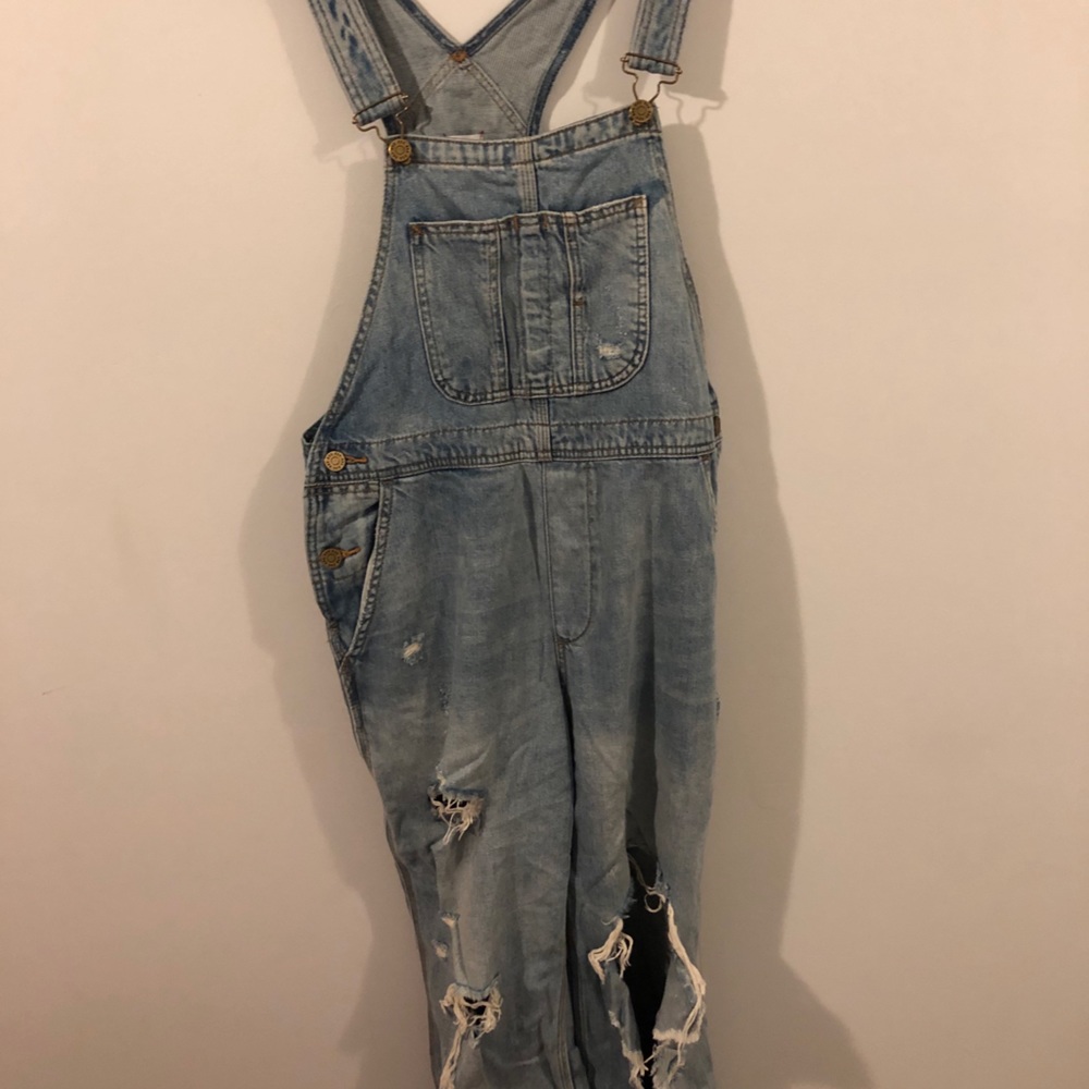 Ripped bdg light wash overall